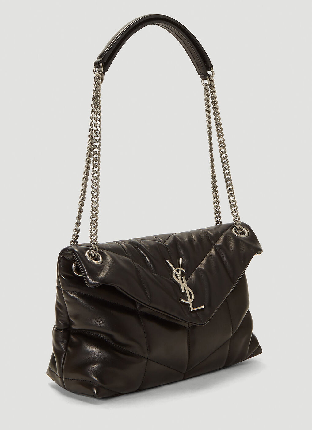 Puffer Medium Shoulder Bag in Black - Saint Laurent