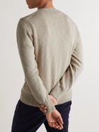 Officine Générale - Marco Ribbed Cotton and Linen-Blend Sweater - Neutrals