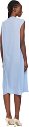 ISSEY MIYAKE Blue Soft Fold Pleats Midi Dress