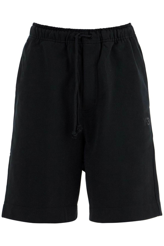Photo: Y-3 High-waisted Black Cotton Sports Shorts
