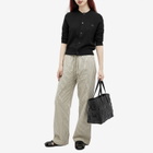 DONNI. Women's Linen Stripe Drawstring Pant in Stone Stripe