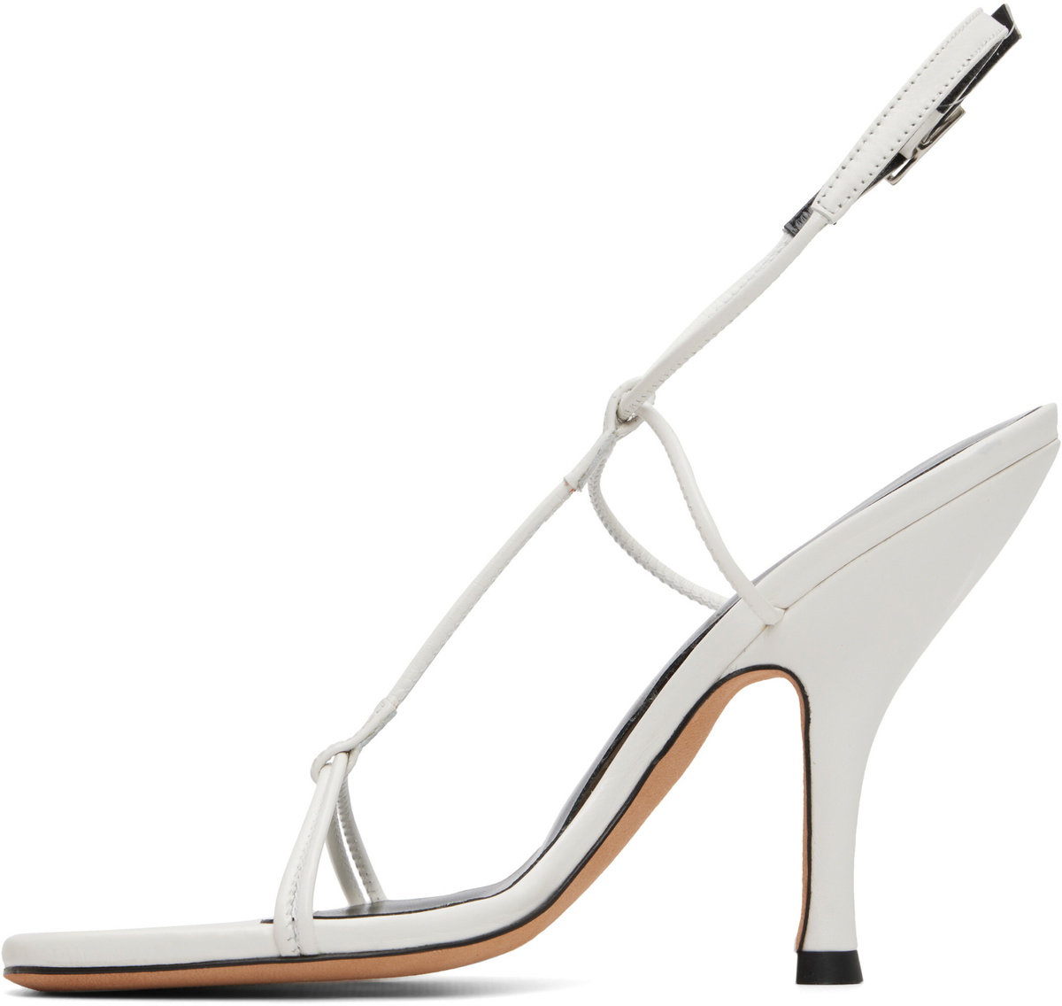 JUDE White Mixer Heeled Sandals