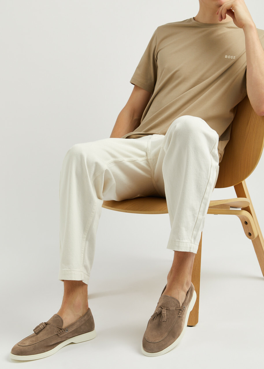 Boss Sienne Suede Loafers Beige