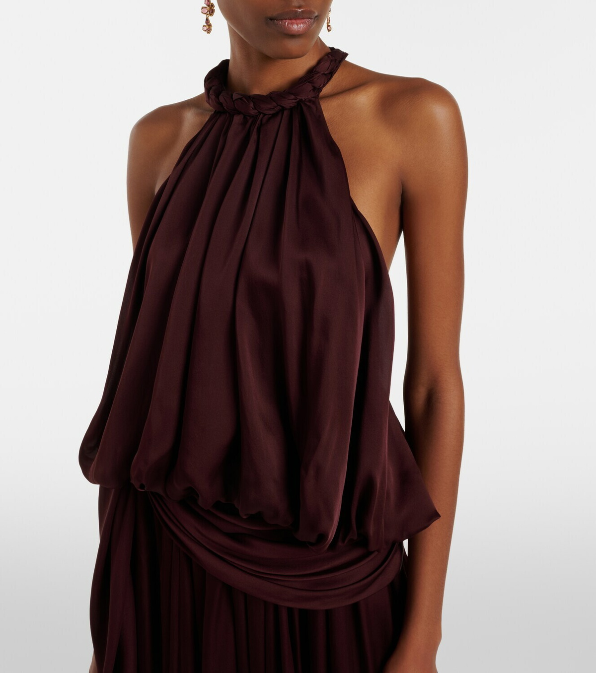 Zimmermann Luna halterneck silk top