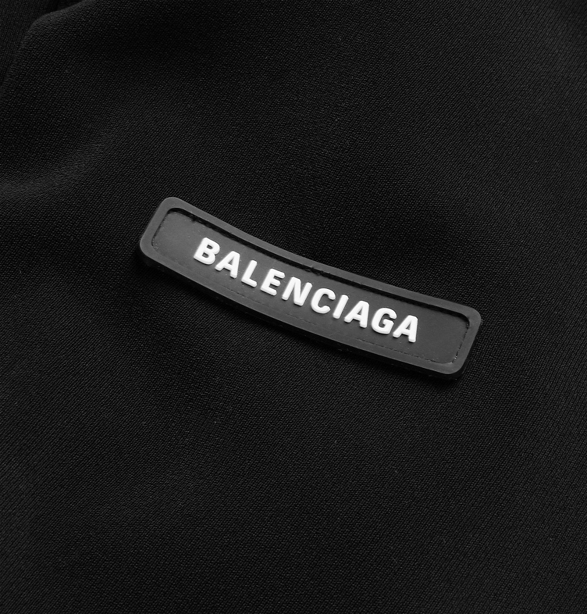 Balenciaga - Oversized Logo-Appliquéd Crepe Coat - Black Balenciaga