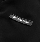 Balenciaga - Oversized Logo-Appliquéd Crepe Coat - Black