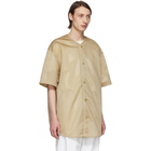 Hed Mayner Beige Mesh Baseball Shirt