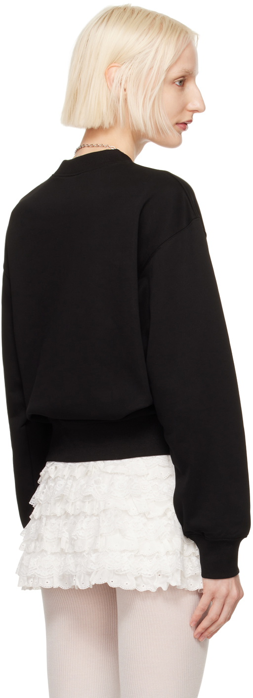 Yuhan Wang Black Lace Bow Sweatshirt Yuhan Wang