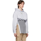 Burberry Grey Reconstructed Cotton Hoodie