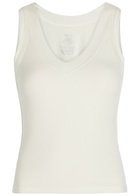 Tala 365 Ribbed V-neck Stretch-modal Vest Off White