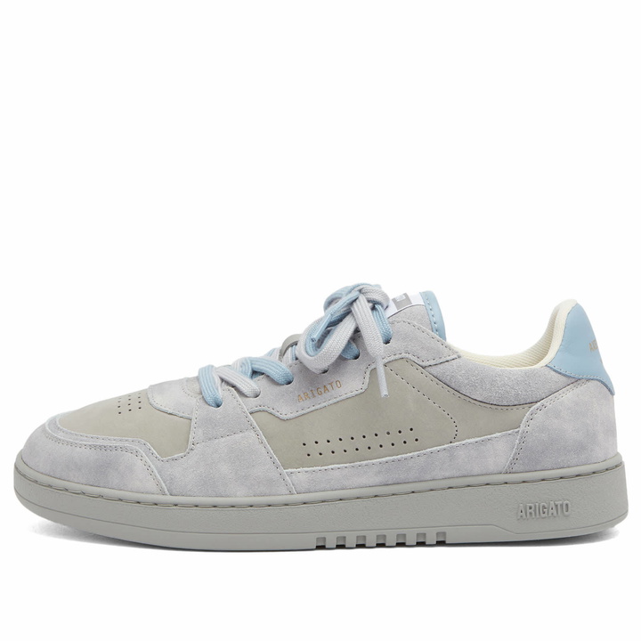 Photo: Axel Arigato Men's Dice Lo Double Lace Sneaker in Grey/Light Blue