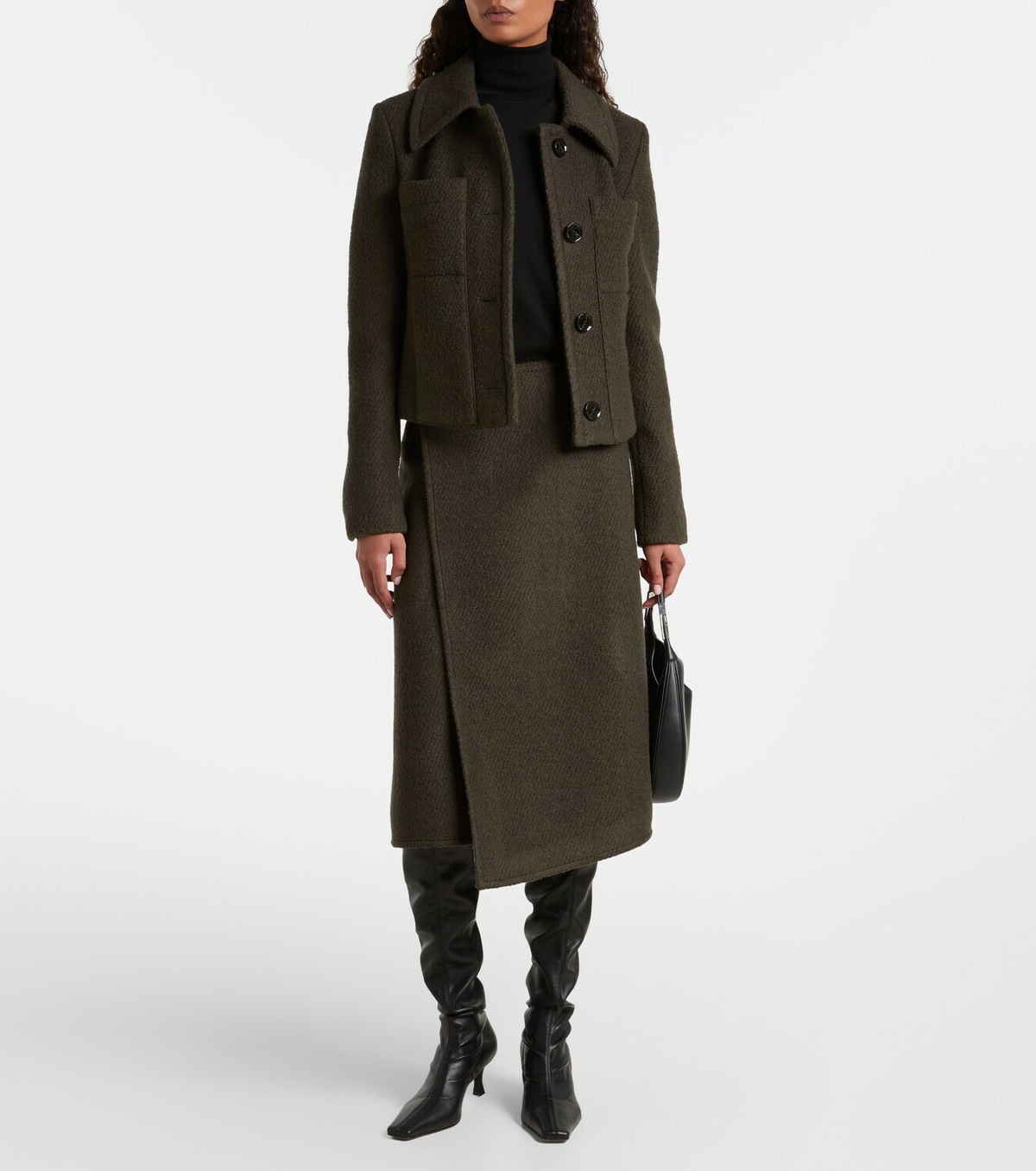 Proenza Schouler Kinsley wool-blend twill bouclé jacket