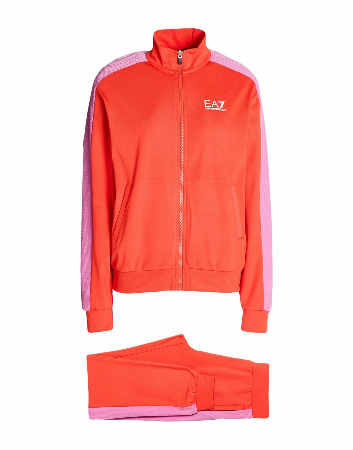 Ea7 Womens Tracksuit in Tomato red