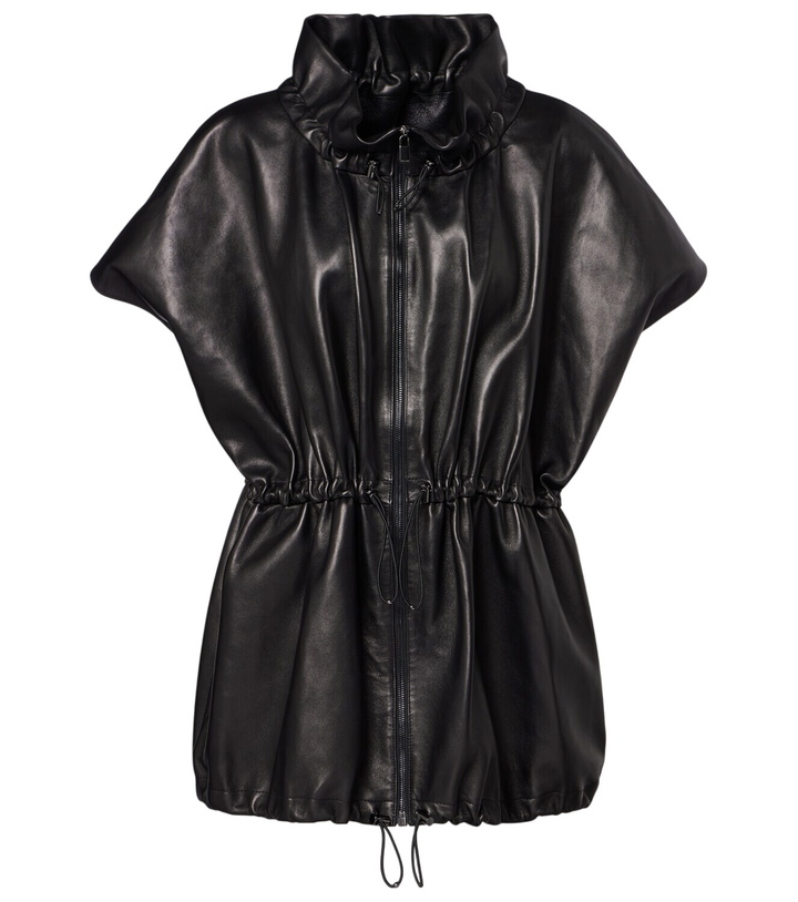 Photo: Magda Butrym Peplum leather jacket