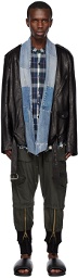 Greg Lauren Black Brando Leather Jacket