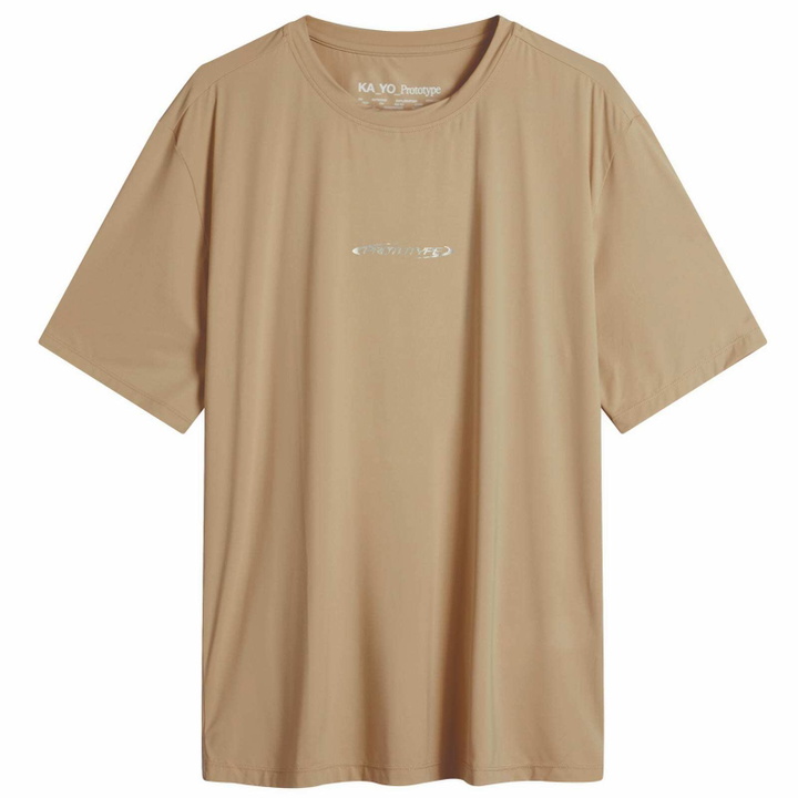 Photo: KA_YO_Prototype Men's Logo Tech T-Shirt in Stone