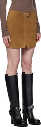 Holzweiler Tan Cia Suede Leather Miniskirt