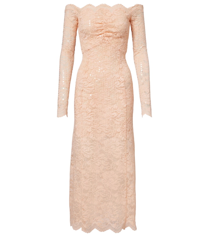 strapless lace maxi dress by we wore what Kinera Strapless Lace Maxi Dress main image 0