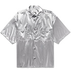 AMBUSH® - Oversized Metallic Coated-Shell Shirt - Silver