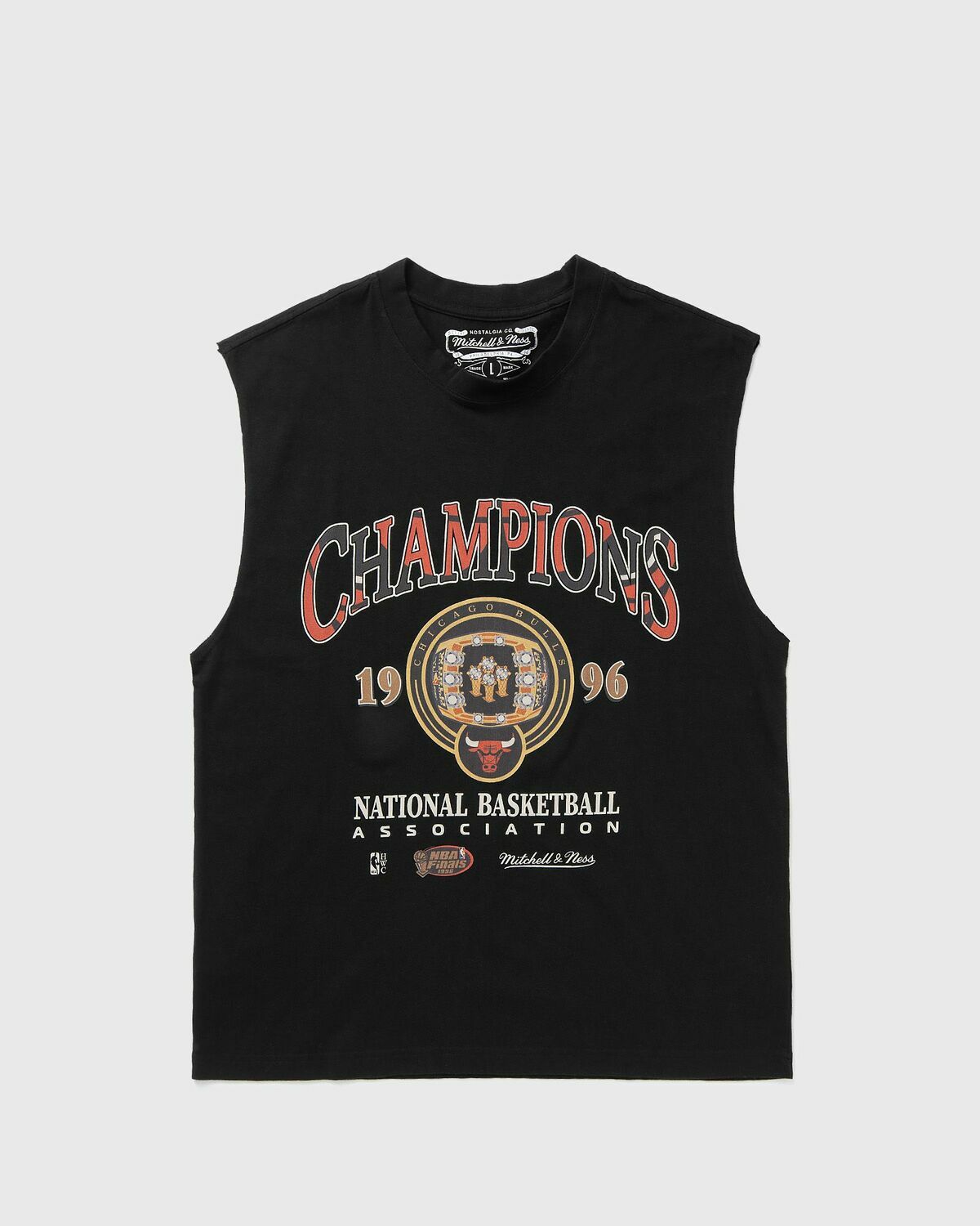 Mitchell & Ness NBA CHAMPIONSHIP RINGS SLEEVELESS TEE CHICAGO BULLS 1996 Black Mens Tank Tops/Team Tee