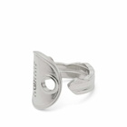 MM6 Maison Margiela Men's Key Ring in Palladio Burattato