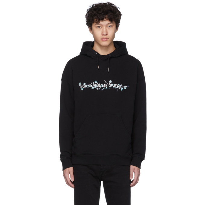 Photo: Givenchy Black Logo Flowers Hoodie