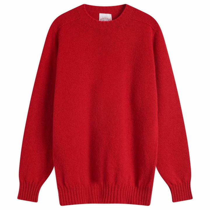 Photo: Jamieson's of Shetland Men's Crew Knit in Crimson