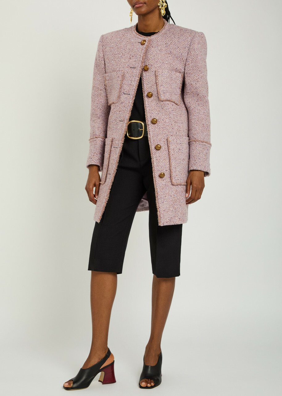 Chloe Tweed Coat Violet