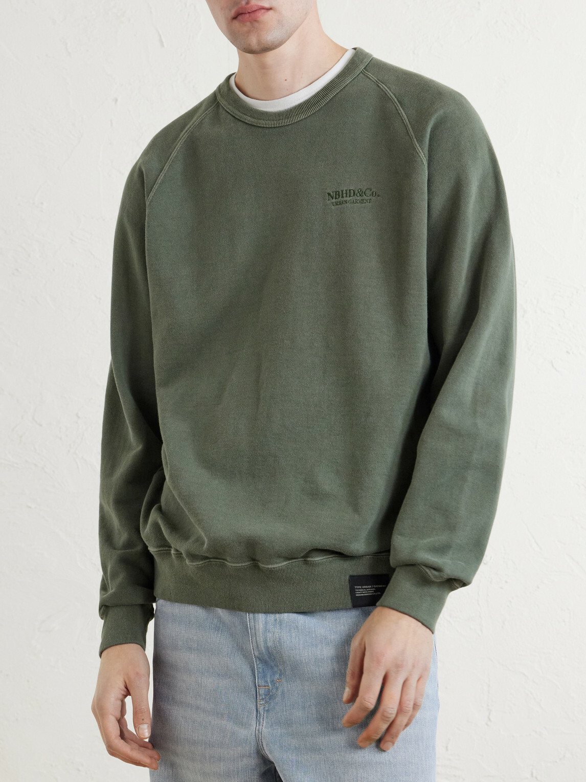 Neighborhood - Cotton Pigment Dyed Sweatshirt - Green
