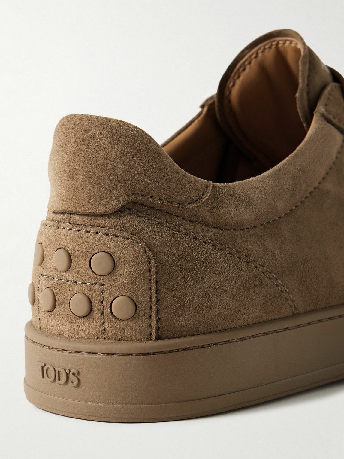 Tod's - Allacciata Cassetta Rubber-Trimmed Suede Sneakers - Brown