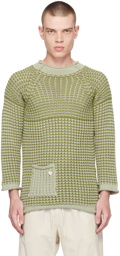 XENIA TELUNTS Green Bubbly Sweater