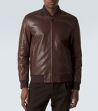 Brioni Leather bomber jacket