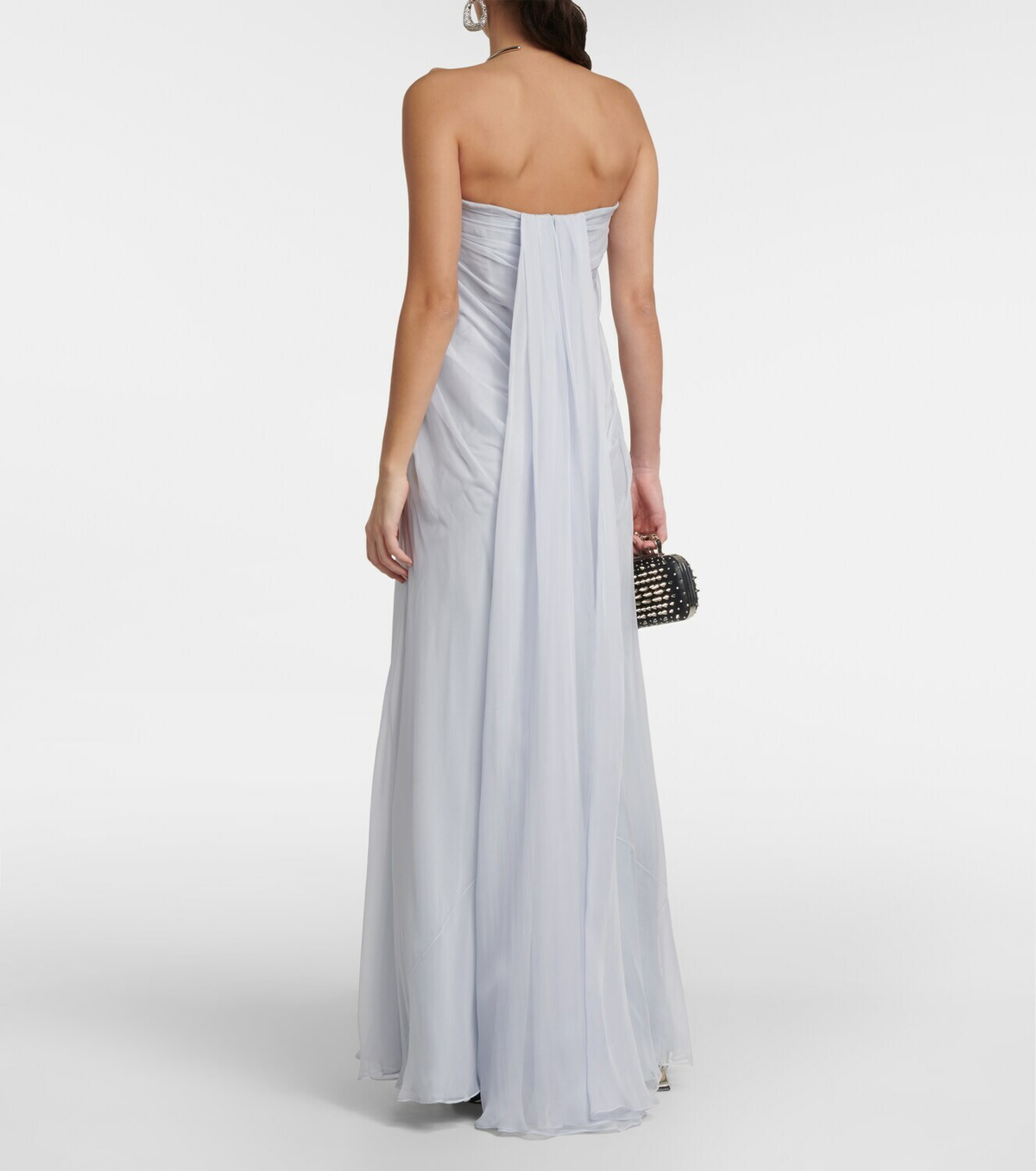 chinese dress ladies Beautiful 2010 Alexander McQueen Draped Silk Dress w Oversized Soft Fl   Shrimpton Couture