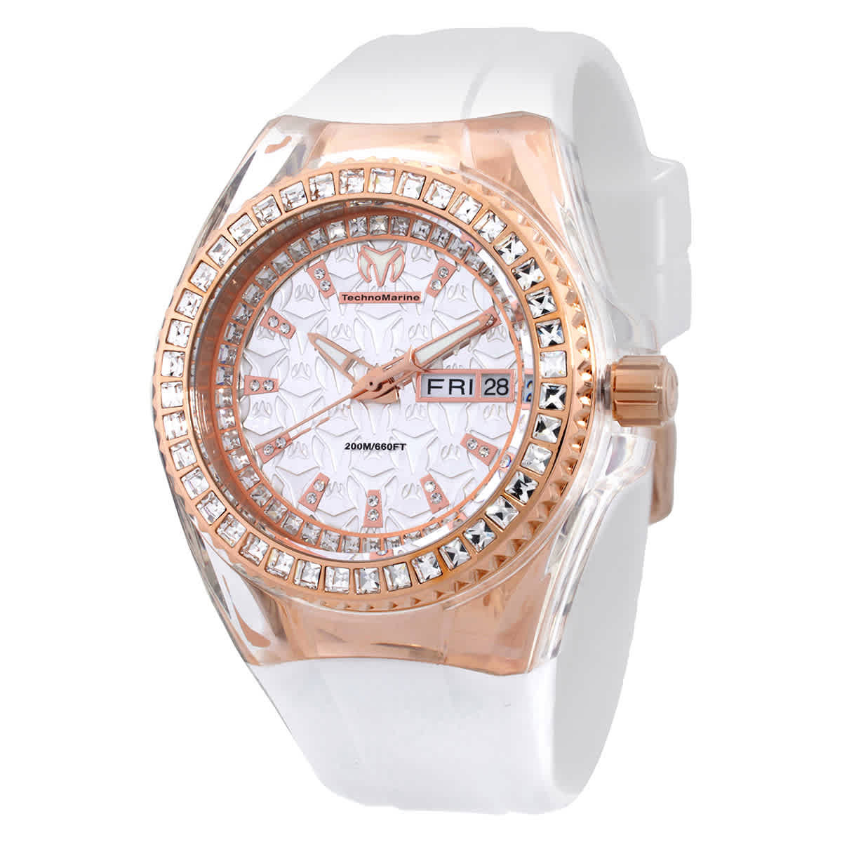 Technomarine Cruise Star Quartz Crystal Silver Dial Ladies Watch TM-121173