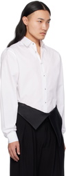 Mugler Off-White Poplin Shirt