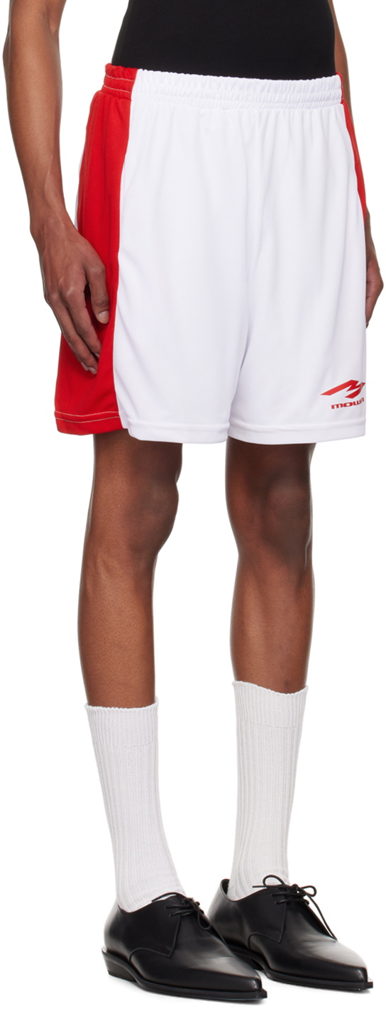 Mowalola White & Red Sucker Shorts