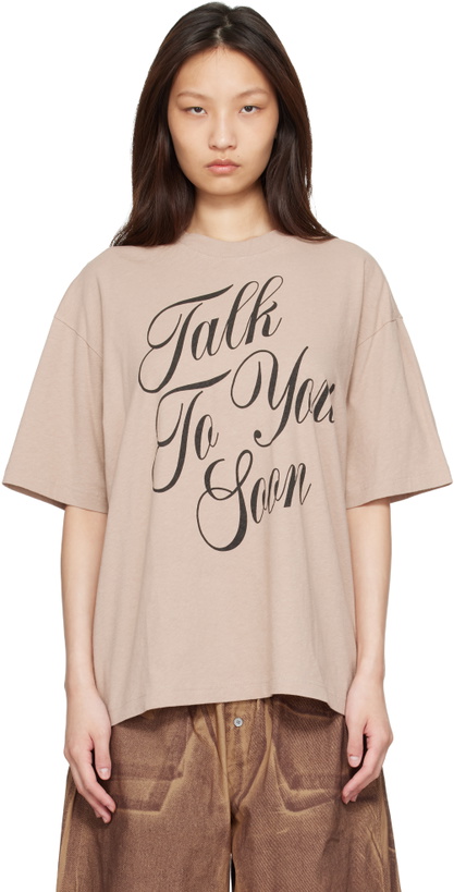 Photo: Acne Studios Beige 'Talk To You Soon' T-shirt