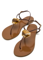 Giuseppe Zanotti Ganass 10 Jewel-embellished Leather Sandals Brown