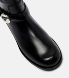 Coperni Logo leather over-the-knee boots
