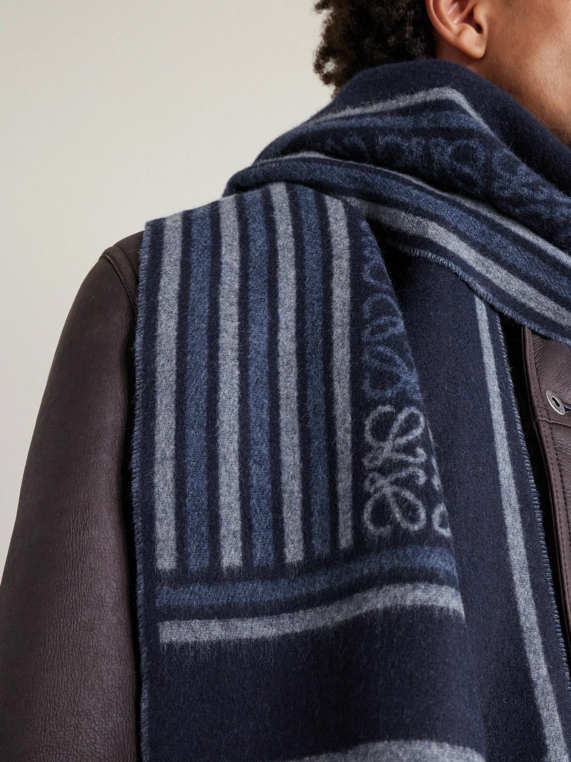 LOEWE - Fringed Wool and Cashmere-Blend Scarf