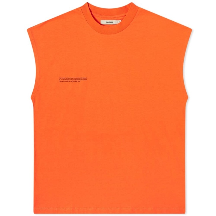 Photo: Pangaia Organic Cotton Cropped Shoulder T-Shirt in Persimmon Orange