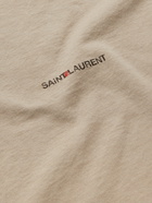 SAINT LAURENT - Cotton-Jersey T-Shirt - Neutrals