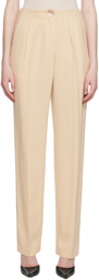 Maiden Name Beige Lila Trousers