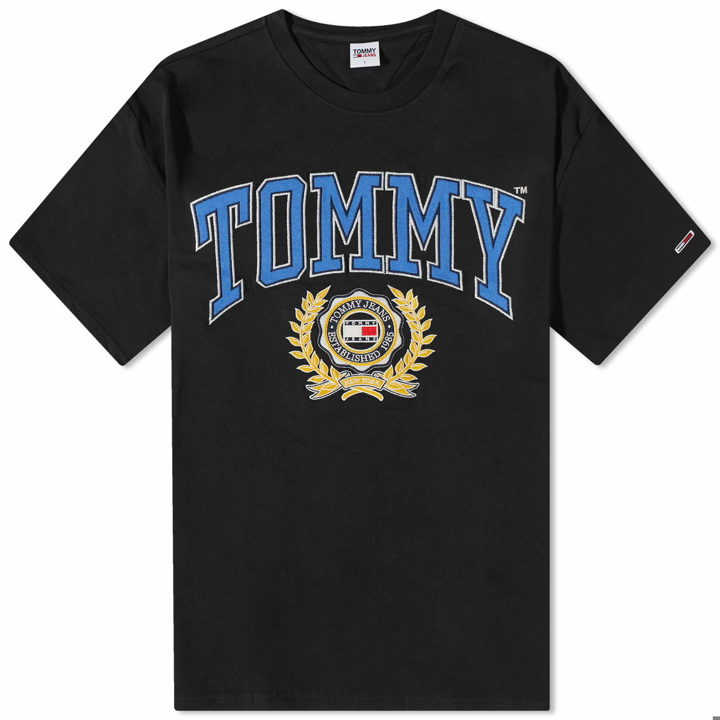 Photo: Tommy Jeans Men's Skater College T-Shirt in Black
