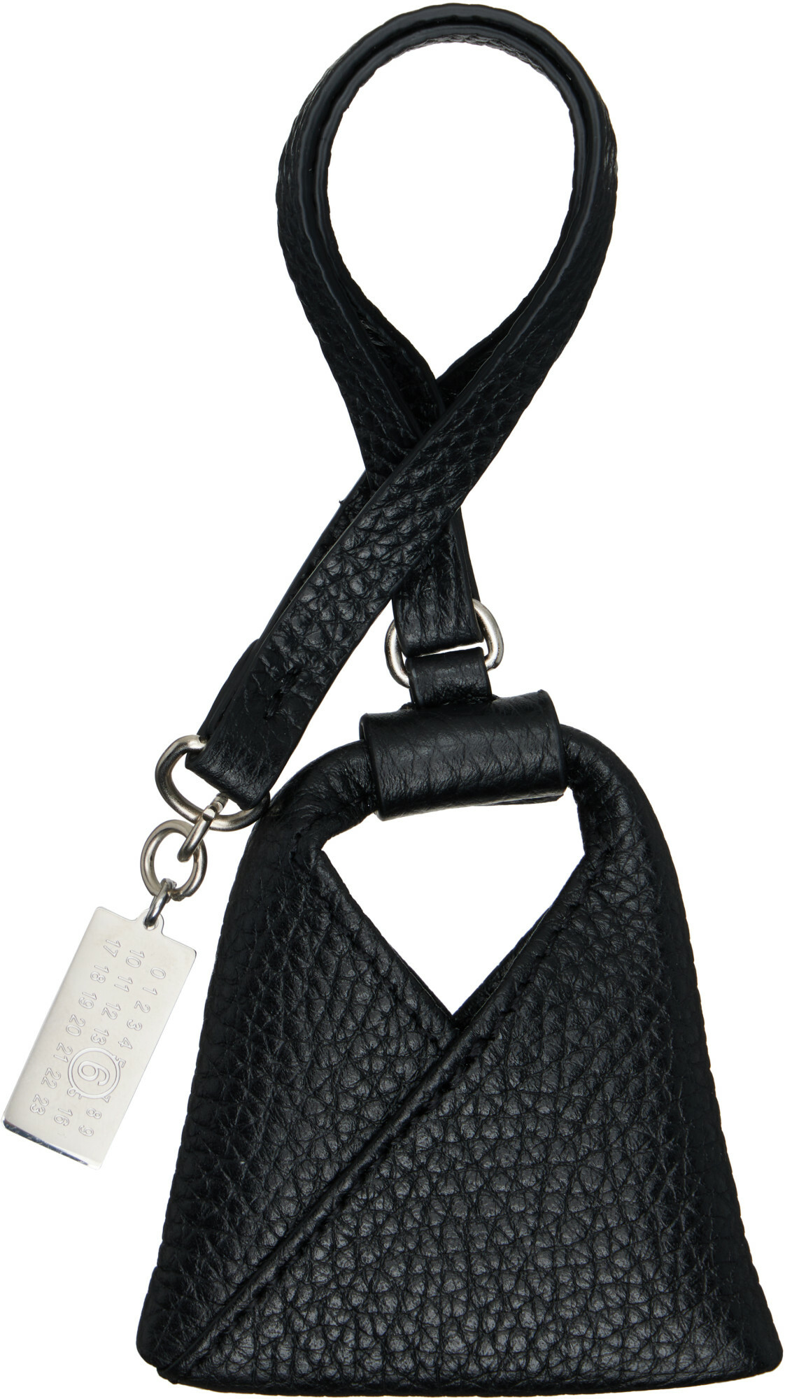 MM6 Maison Margiela Black 'Triangle Tote' Bag Charm