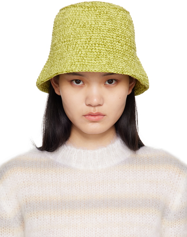 Photo: BY FAR Yellow Robbie Bucket Hat