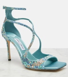 Jimmy Choo Azia embellished satin sandals