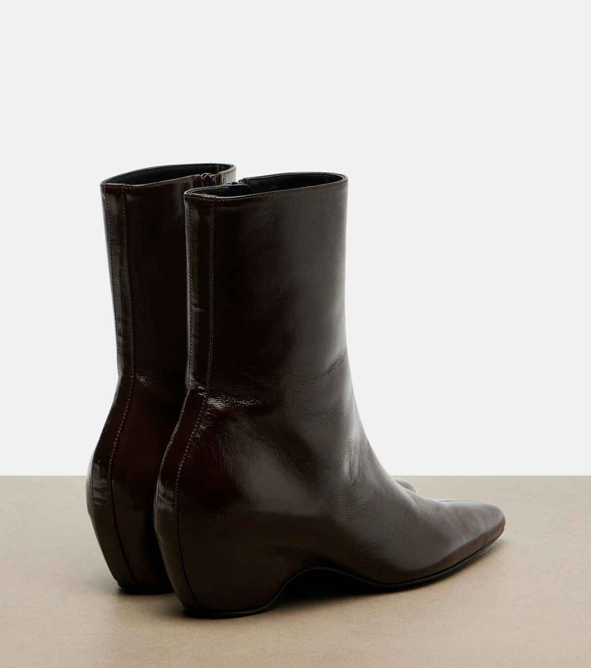 Khaite Sybil leather ankle boots