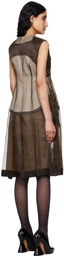 UNDERCOVER Brown Sheer Midi Dress