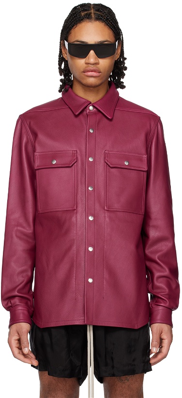 Photo: Rick Owens Pink Outershirt Leather Jacket